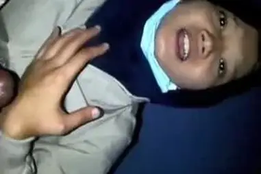 Jilbab Biru Mesum Pake Jaket